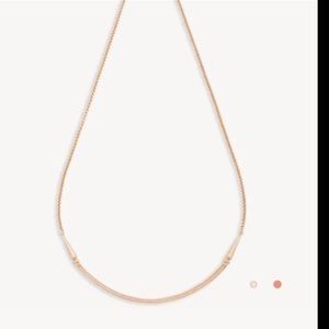 Kendra Scott bar necklace in rose gold